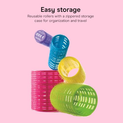 Conair Self-Grip Hair Rollers - 31 Pack Heatless Curlers Set with Case