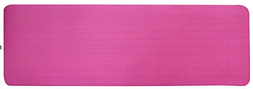 Signature Fitness All Purpose 1/2-Inch Extra Thick High Density Anti-Tear Exercise Yoga Mat with Carrying Strap and Yoga Blocks, Pink