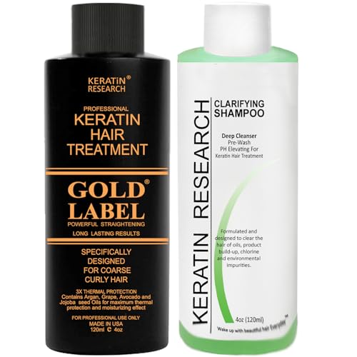 Gold Label Keratin Hair Straightening Treatment 4oz Kit