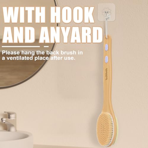 17-Inch Back Scrubber Brush with Long Handle for Shower