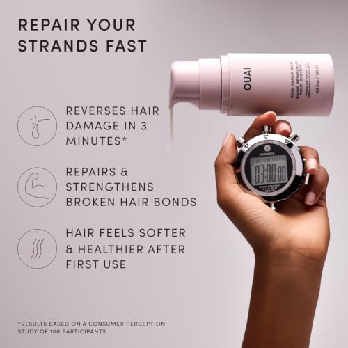 OUAI Bond Repair Balm 1.7 oz Travel Size Hair Mask for Damaged Hair