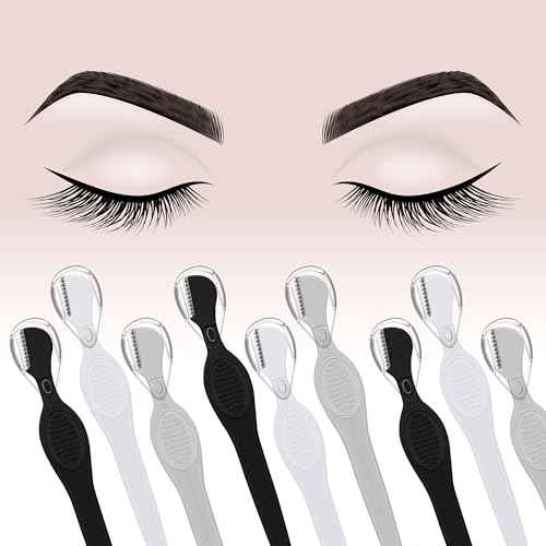 Mudder 28 Pcs Eyebrow Razor Knife Shaver Trimmer Shaver Multipurpose Exfoliating Tool Facial Hair Removal for Women Valentine Gift(Black,White,Gray)