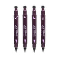 4-Piece Dual-End Eyeliner Stamp Pen Set - Shapes & Liner