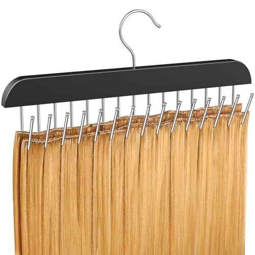 Hair Extension Holder, Hair Extension Hanger for Hanging Halloween Custumes Extensions Braiding Hai r Rack for Extra Wide Weft Hai r Holder Hanger for Styling Air-Drying Coloring for Barber Shop/Home