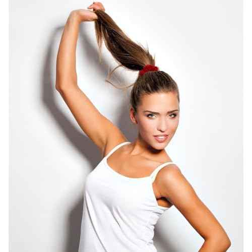 MDSTYLE 2pcs Hair Scrunchies for Women & Girls - Soft Cotton - No Damage Hair Ties for Thick Hair, Pony Tails - Hair Bands, Ponytail Holder (Red)