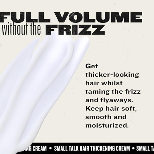 TIGI Bead Head by TIGI Small Talk Mini 3-in-1 Hair Thickening Cream - Use for Voluminous Hair, for Fine, Thin & Flat Hair - Use on Damp and Premium Hair Thickening Products - 8 Oz (3 Pack)
