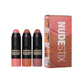 Nudestix Sunkissed Blush & Bronze 3-Piece Mini Kit ? Matte Cream Makeup Sticks for Cheeks, Eyes & Lips | Includes Sunkissed Shade, Travel-Friendly & Vegan | Limited Edition Glow Set