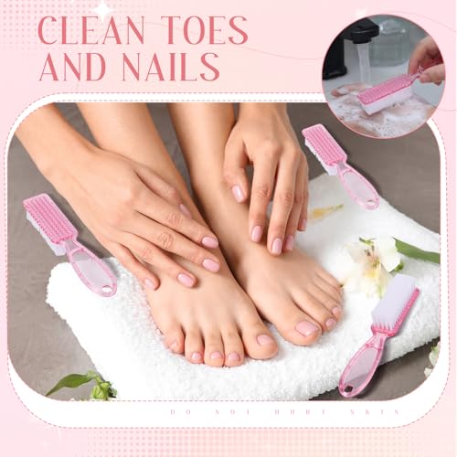30 Pcs Nail Scrubber Brushes - Handle Grip Manicure Cleaning Tools