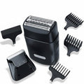 5-in-1 Electric Razor for Men & Beard Trimmer Kit: Dual-Mesh Foil Shaver Head - Cordless Hair Clippers for Bald Head & Face, Waterproof Body Grooming for Home, Shower & Travel