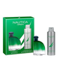 Nautica Green Men’s Gift Set 3.85 Fl Oz Duo with EDT & Deodorant, Long Lasting