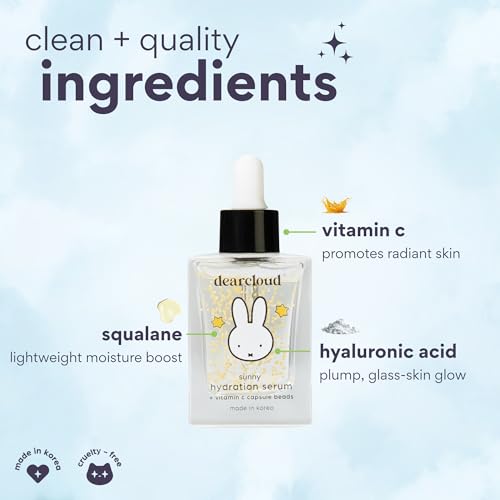 Miffy Sunny Hydration Serum ? Hydrating Hyaluronic Acid & Vitamin C Face Serum (1 fl oz)