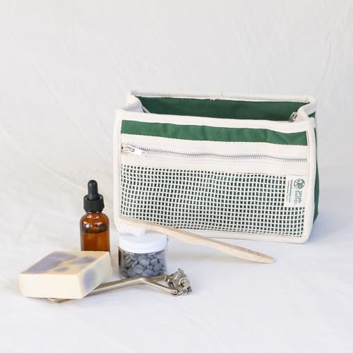 Simple Ecology Organic Cotton Canvas Padded Toiletry, Cosmetic, Travel Bag - Black