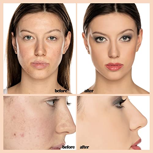 PHOERA Foundation Makeup, Flawless Soft Matte Oil Control Liquid Foundation, Full Coverage Mattle Oil-Control Concealer for Older Women, Great Choice For Gift (#102 Nude(2pcs)£©