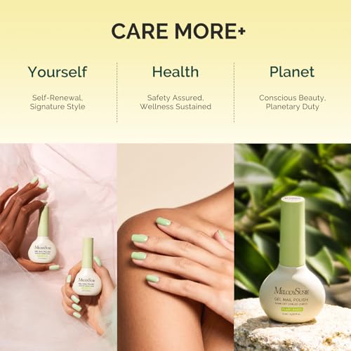 MelodySusie Plant-Based Gel Nail Polish Set, 8pc, HEMA-Free, UV LED