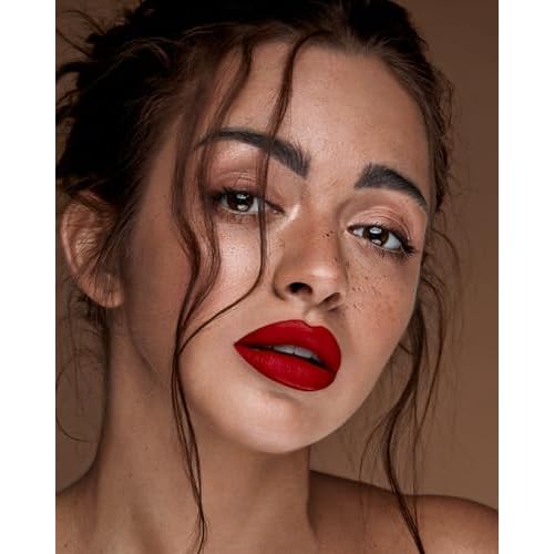 MAKI YIKA 2Pcs Matte Liquid Lipstick Set MVP Red Burgundy Lipstick Long Lasting Smudgeproof Transfer Proof Lip Makeup, Burgundy/MVPRed