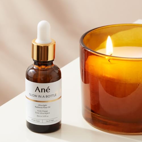 An? Glow in a Bottle Anti-Ageing Vegan Facial Oil for All Skin Types - 100% Natural Plant Oils including Argan, Grapeseed and Squalane