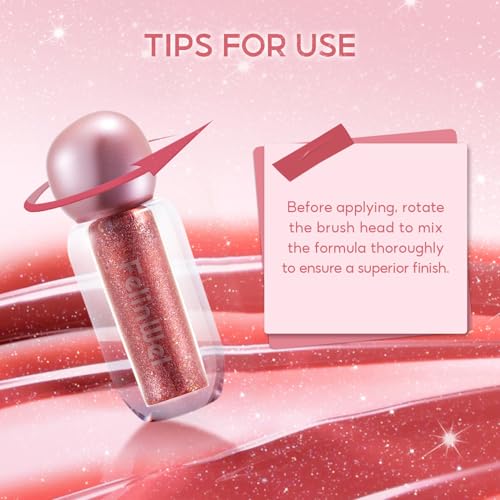 FelinWel Sparkly Lip Gloss - Moisturizing Shimmer, Nude Glow
