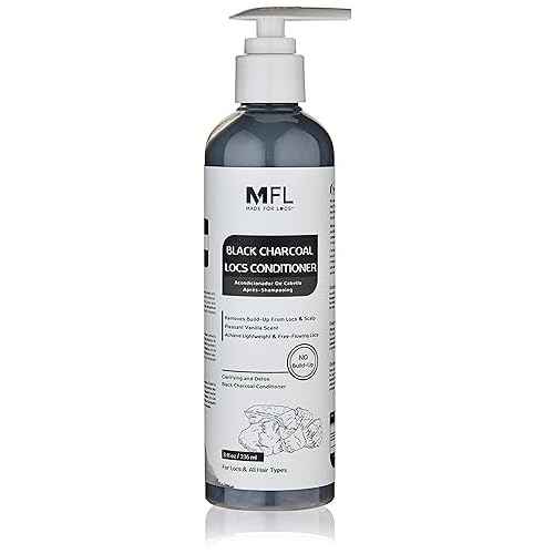 Made For Locs Black Charcoal Conditioner | Dreadlocks/Locs Detox Charcoal Conditioner | 8 oz