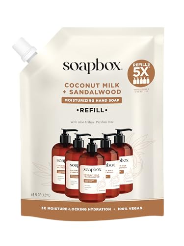 Soapbox Coconut Milk & Sandalwood Hand Soap Refill 64oz