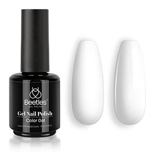 beetles Gel Polish 20 Colors Gel Nail Polish Luxury Club Collection with 1 Pcs 15ml White Color Soak Off Gel Polish with Glossy & Matte Top Coat and Base Coat, Red Green Soak Off Shiny Blue Glitter