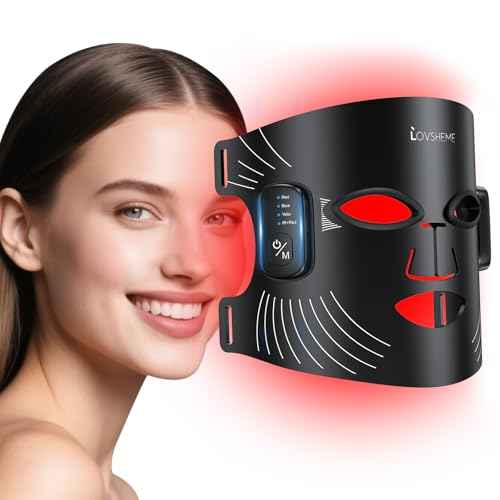 Red Light Therapy for Face ? Wireless Red Light Therapy Mask LED Face Mask Light Therapy with 320 LEDs, 4 Modes, Skin Rejuvenation, Ideal Beauty Gift for Women & Men