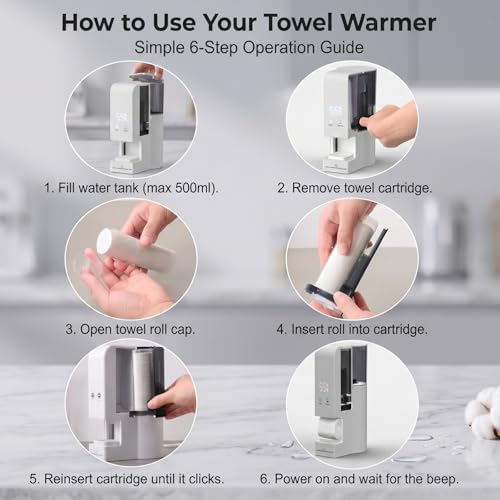 MEIBK Disposable Towel Warmer with 100 Towels - Rapid Heating Spa Machine
