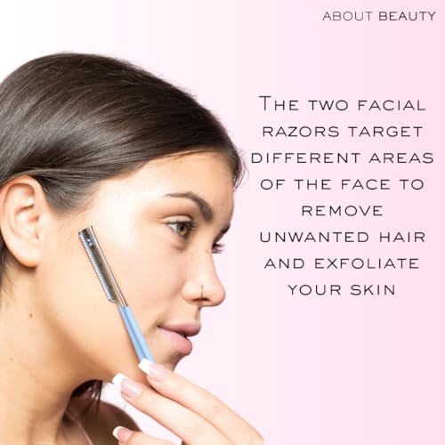 Facial Razors Kit for Women - Dermaplaning & Hair Removal, Portable