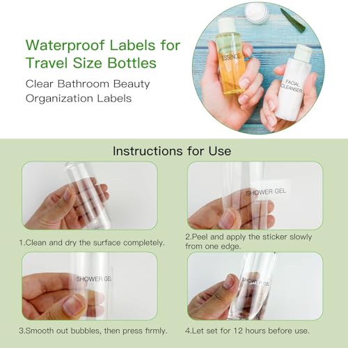 Waterproof Makeup Labels 120 Pack Cosmetic Jar Stickers