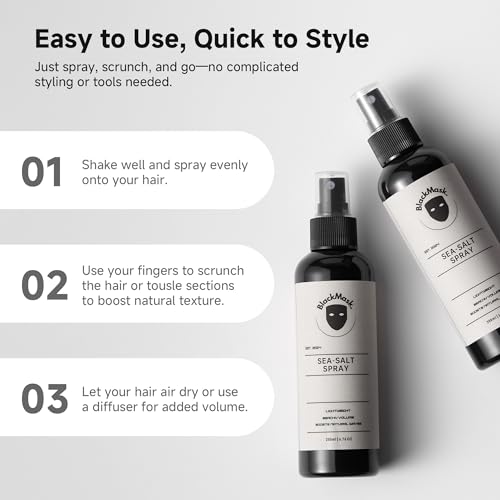BlackMask Sea Salt Spray for Men – Beach Wave Texture