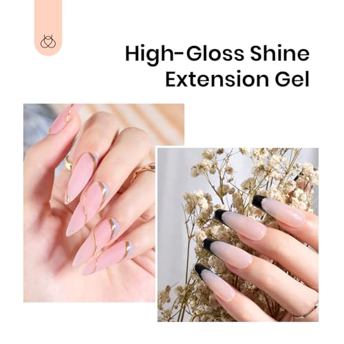 Beetles Poly Nail Gel Extension Kit - 4 Colors Nude Pink Starter Set