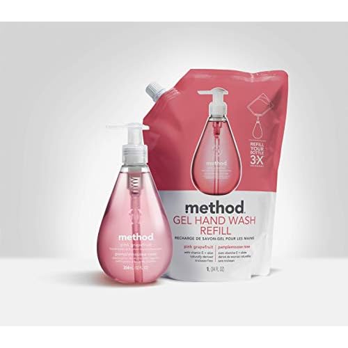 Method Gel Hand Soap Refill, Waterfall, 34 fl oz (Pack of 6)