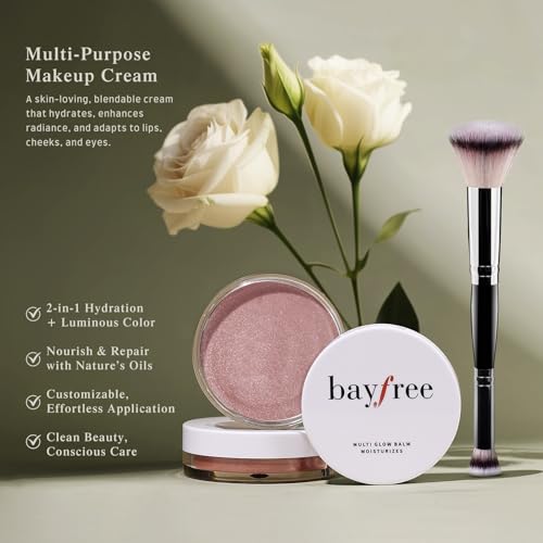 bayfree Multi Glow Balm Set - Creamy Hydrating Blush & Brush