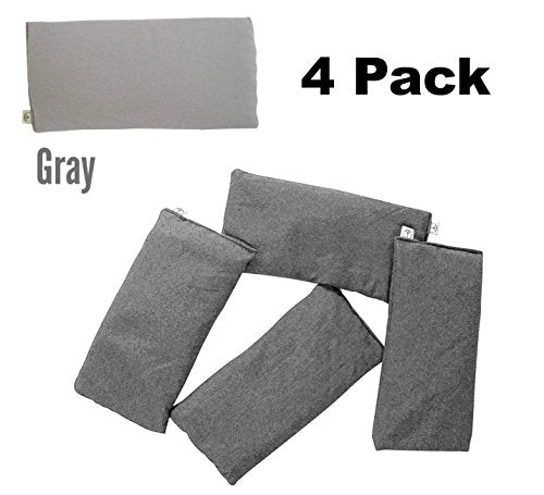 Organic Flax Seed Eye Pillows (Set of 4) - Unscented Cotton Flannel