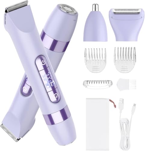 4-in-1 Women's Electric Razor | Dual-Head Waterproof Trimmer
