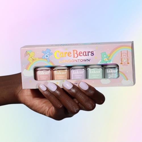 LONDONTOWN Care Bears Nail Polish Set – 5 Mini Pastel & Shimmer Colors