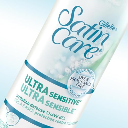 Gillette Venus Satin Care Ultra Sensitive Shave Gel for Women, 2-Pack