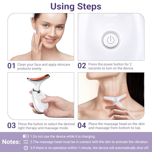 Neck Face Massager with 3 Modes & Vibration