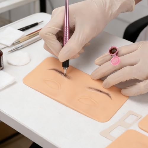 ATOMUS 8pcs 3D Microblading Practice Skin for Eyebrows
