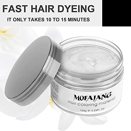 White Hair Wax Color - Temporary Washable Styling Clay