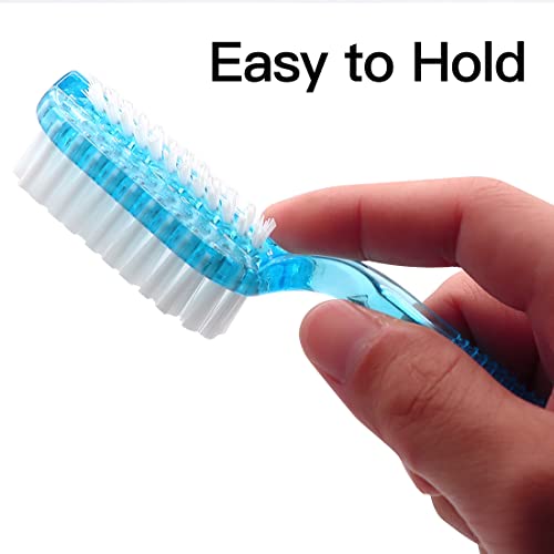 Two-Sided Nail Brush Set - 4 Pcs Ergonomic Fingernail & Foot Scrub Brushes