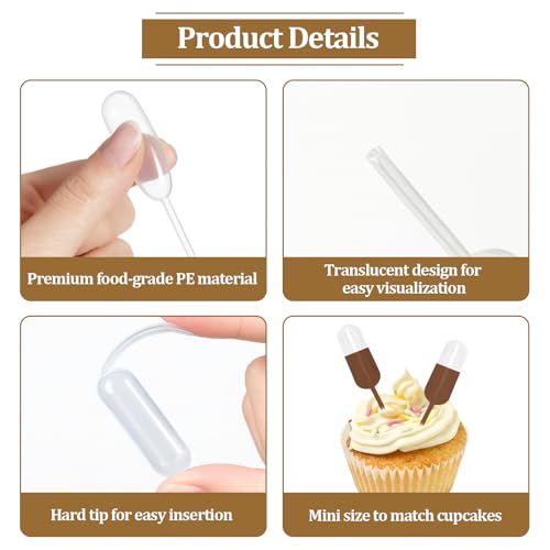 Cupcake Pipettes 50 Pack - 4ml Food-Grade Squeeze Syringes
