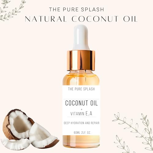 Coconut Oil with Vitamins E and A ? Deep Hydration & Skin Nourishment | Lightweight, Non-Greasy Formula for Face, Body & Hair | 60ml