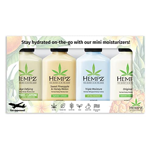 Hempz Everyday Favorities, 4-Piece Mini Lotion Gift Set, 2.25 oz