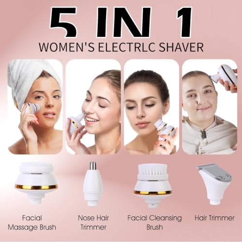 Mosago 7-Head 5-in-1 Women's Rechargeable Electric Razor - Wet & Dry Shaver