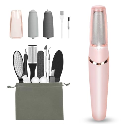 Rechargeable Electric Foot Callus Remover & 12-in-1 Pedicure Kit