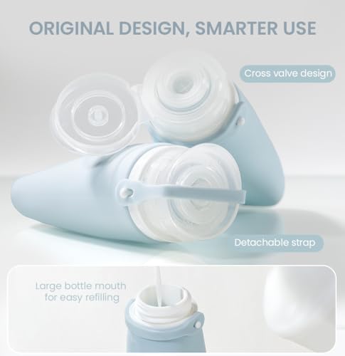 TSA Approved 3oz Leak-Proof Silicone Travel Bottles