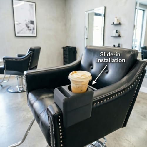 Salon Chair Armrest Organizer with Cup & Phone Holder