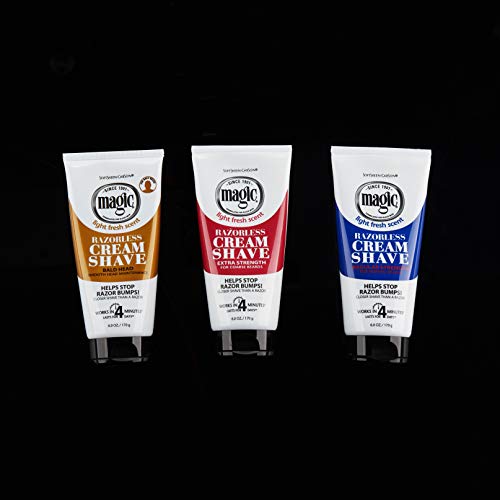 SoftSheen-Carson Magic Razorless Shaving Cream,Depilatory Hair Removal Cream for Body Hair,Extra Strength,Works in 4 Minutes for,6 oz,(Pack of 2)