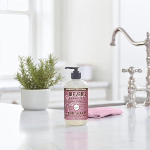 Mrs. MEYER'S Rosemary Liquid Hand Soap - 12.5 Fl Oz Pack of 6, Natural Essential Oil Formula
