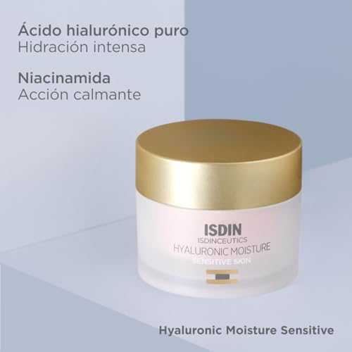 ISDIN Isdinceutics Hyaluronic Moisture Sensitive Skin Calming Daily Face Moisturizer with Hyaluronic Acid 1.76 OZ